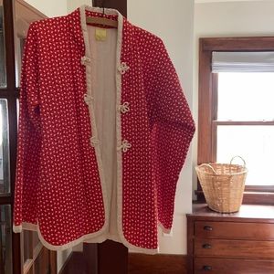 Vintage red quilted jacket